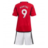 Dres Manchester United Anthony Martial #9 Domáci pre deti 2023-24 Krátky Rukáv (+ trenírky)